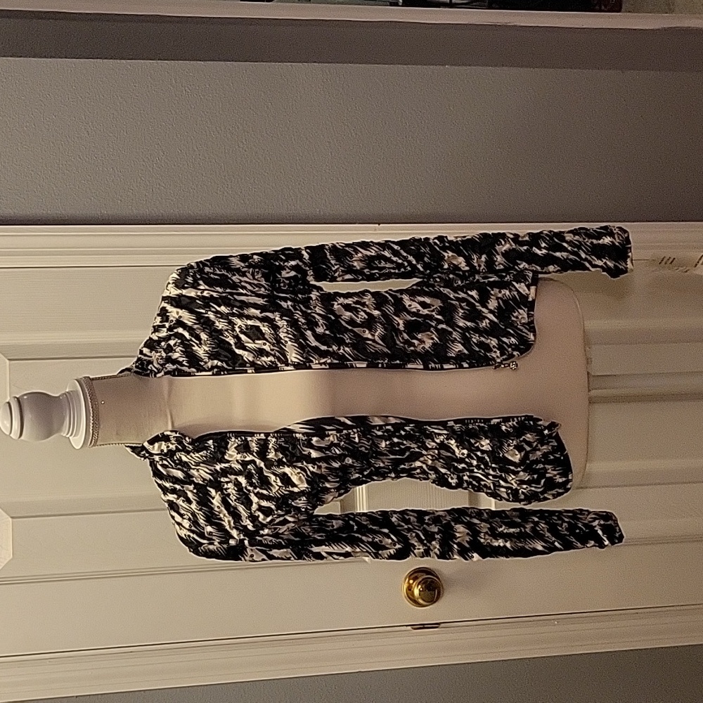 MSK Animal Print Sequined Jacket